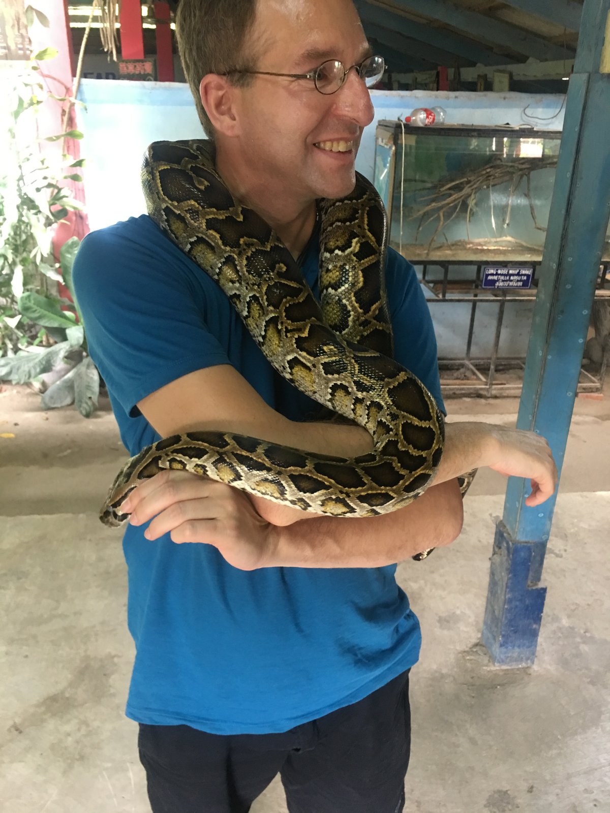 Dr. Mark Hosak with snake as power animal