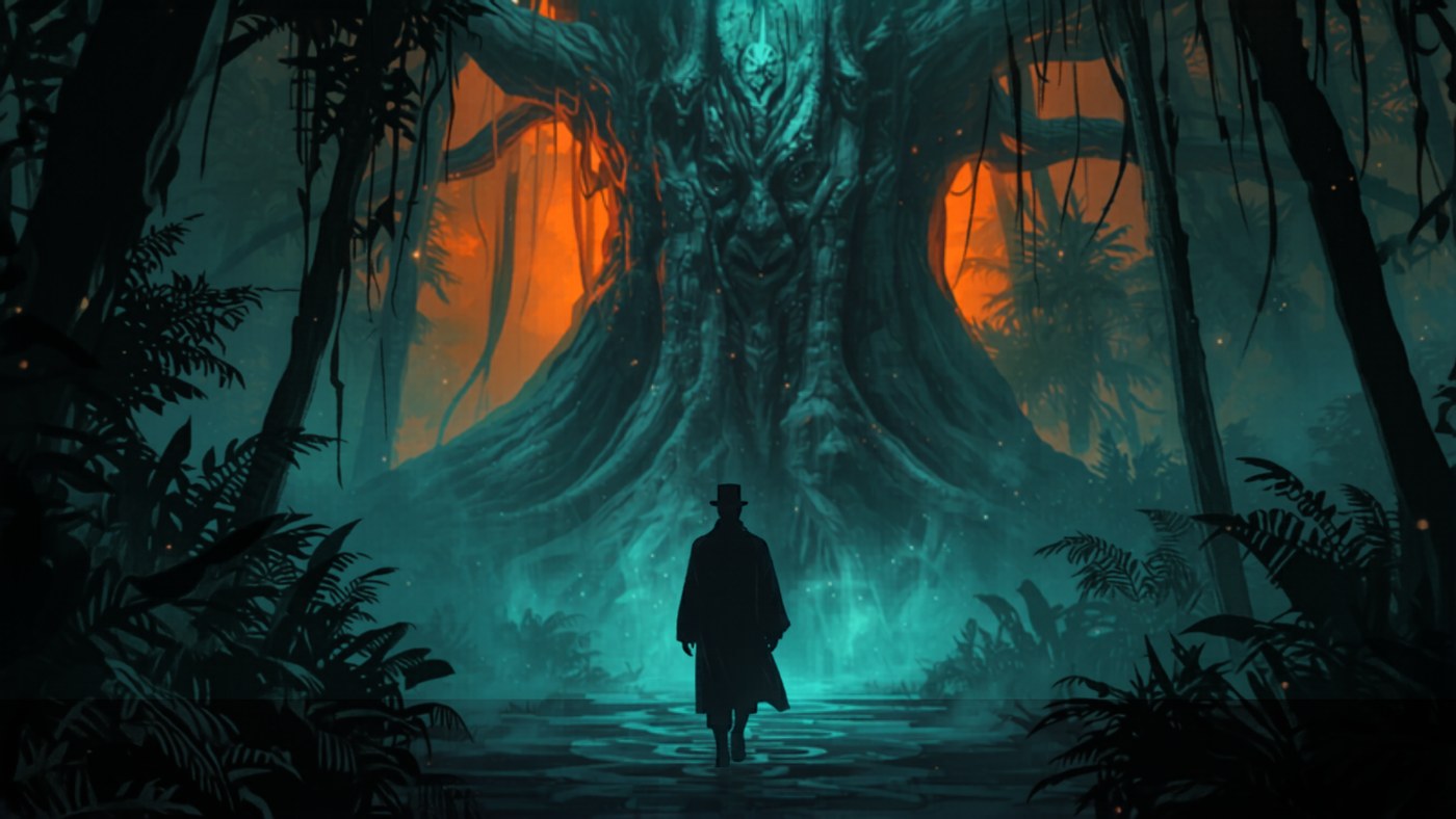 Baron Samedi · face in the tree · Vodou Loa of the threshold